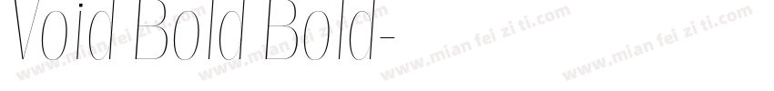 Void Bold Bold字体转换